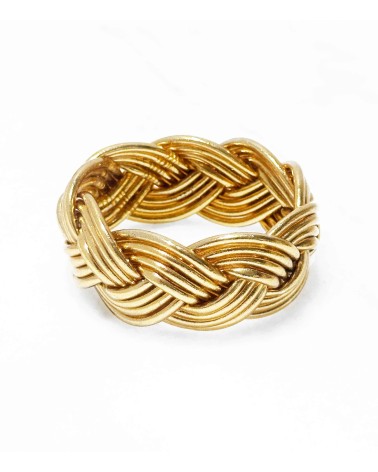 Bracelet bouddhiste - maxi tressé - épais - doré - argenté - manchette -  tendance - printemps - été - bijoux