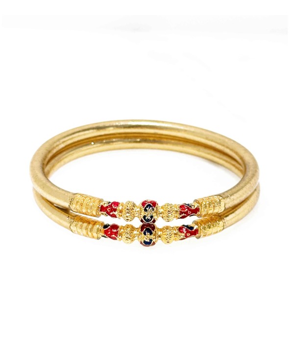 Bracelet bouddhiste - jonc - mantra - couleur - détail - doré - feuille d'or - chance - porte bonheur - paloma bijoux