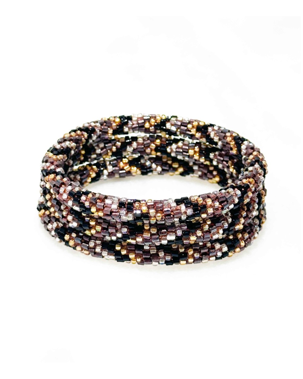 Bracelet népalais - doré - coloré - beige - doré - noir - métallisé - automne - perles - tissé à la main - été