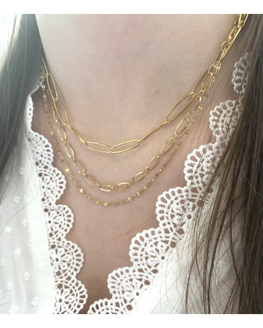 Collier Tifaine 3 rangs en acier inoxydable - Paloma Bijoux - 2022