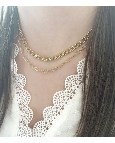 Collier Jenny double rangs en acier inoxydable - Paloma Bijoux - 2022