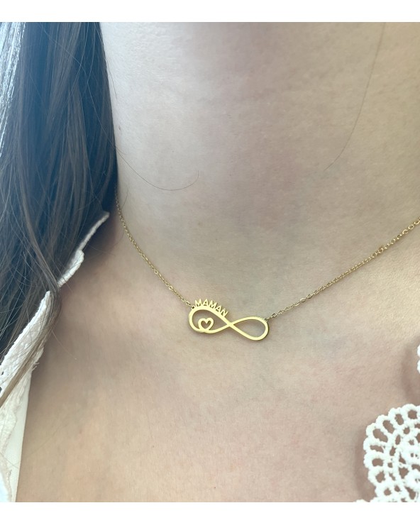 Collier maman infini en acier inoxydable - Fête des mères - Paloma Bijoux - 2022