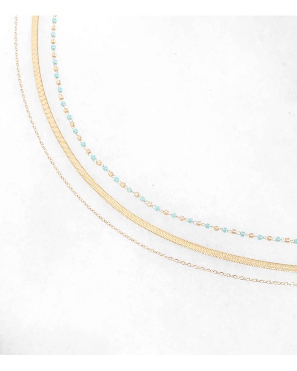 Collier perles japonaises miyuki - acier chirurgical - collier femme - bijoux tendance - petit prix - 2022