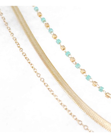Collier perles japonaises miyuki - acier chirurgical - collier femme - bijoux tendance - petit prix - 2022
