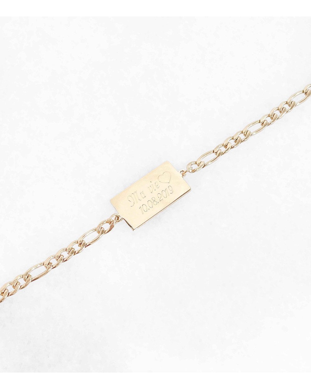 Paloma bijoux - Bracelet médaille rectangle à personnaliser