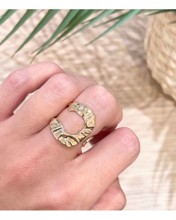 Bague "Naïs" en acier chirurgical disponible en version classique ou doré à l'or fin 18K - paloma bijoux - bijoux tendance 2022