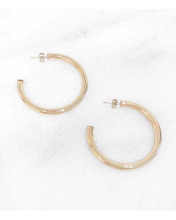 Boucles d'oreilles créoles ouvertes en acier chirurgical 316L - bijoux tendance 2022 rentrée