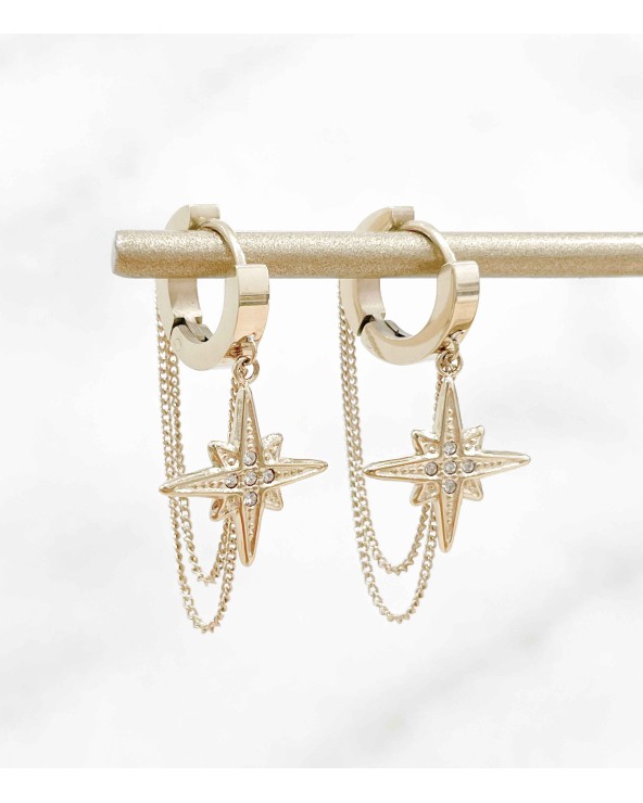 Boucles d'oreilles étoiles en acier chirurgical 316L - bijoux tendance 2022 rentrée