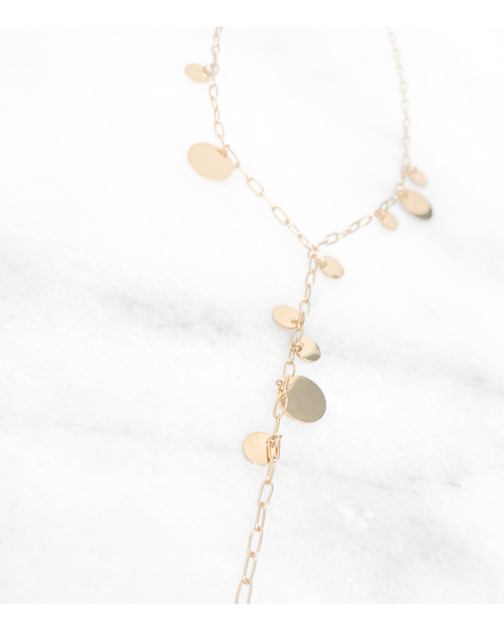 Collier long Laurélia - Acier inoxydable doré à l'or fin