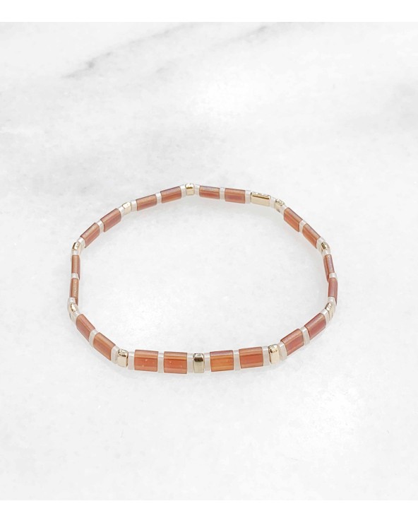 Bracelet Tila Miyuki orange - Paloma Bijoux - 2022