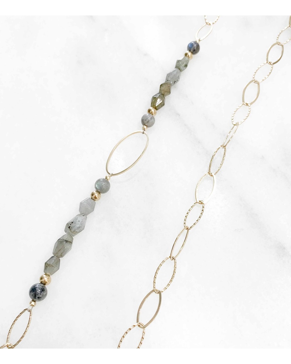 sautoir pierres naturelles labradorite - Paloma Bijoux - 2022