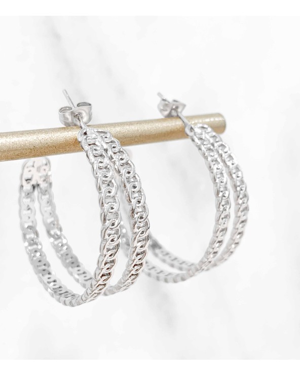Créoles Chloé en acier inoxydable - Paloma Bijoux - 2022