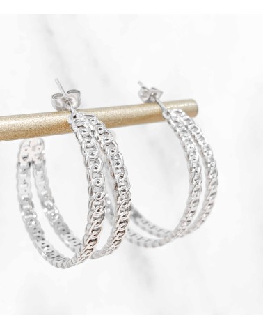 Créoles Chloé en acier inoxydable - Paloma Bijoux - 2022