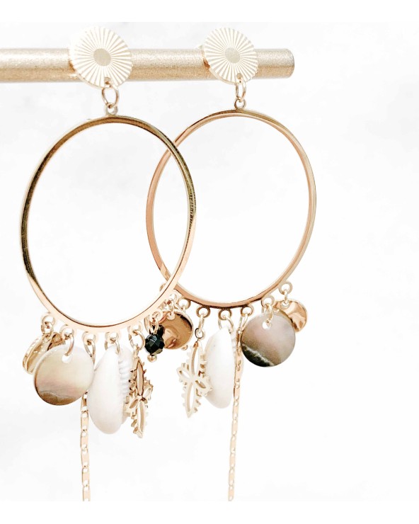 Boucles d'oreilles Nora avec coquillage - Paloma  Bijoux - 2022