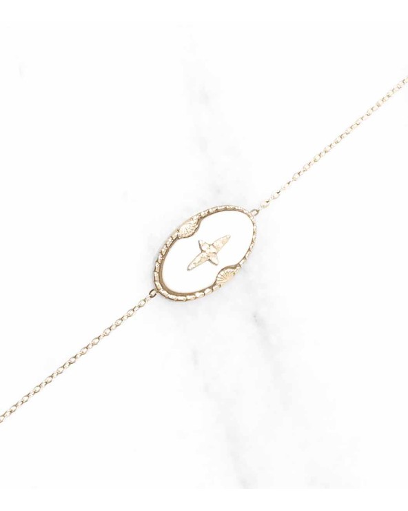 Bracelet Amandine en acier inoxydable mother of pearl - Paloma Bijoux - 2022