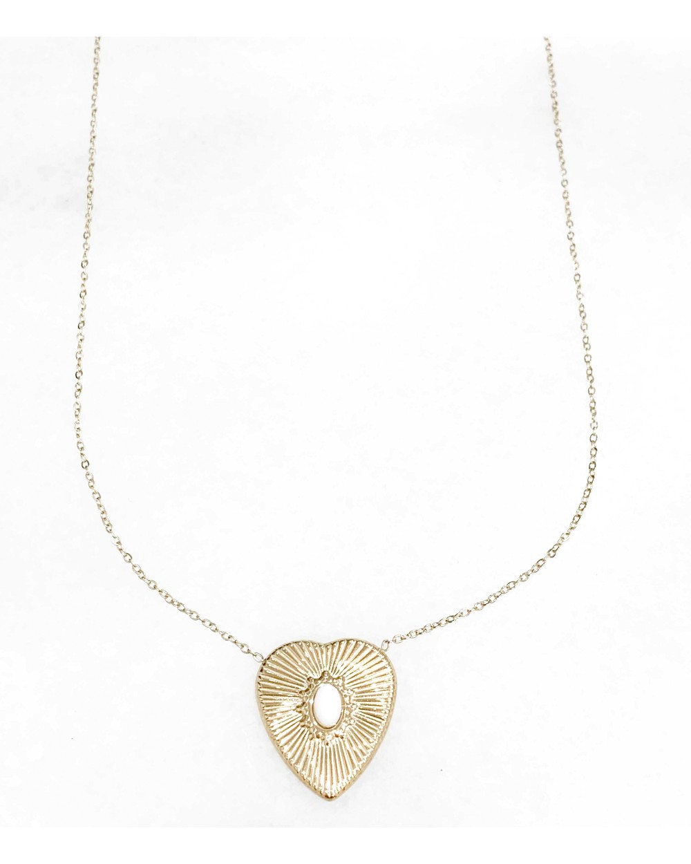 Collier Ambre avec pendentif coeur - Paloma Bijoux - 2022