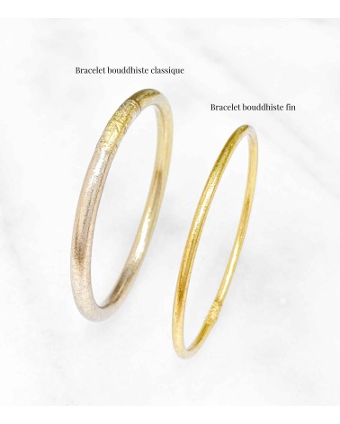 Bracelet bouddhiste - fin - doré - argenté - cuivré - Champage -  tendance - mantra - printemps - été - bijoux -