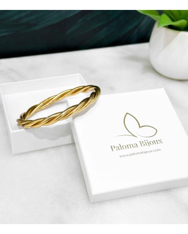 Bracelet bouddhiste - torsadé - fin - doré - argenté - cuivré - Champage -  tendance - printemps - été - bijoux -