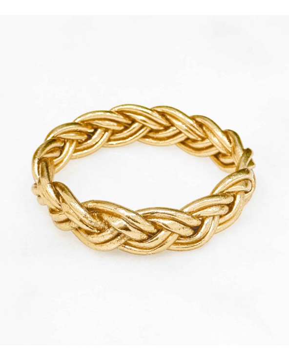 Bracelet bouddhiste - double tressé - épais - doré - argenté - cuivré - Champage -  tendance - printemps - été - bijoux -