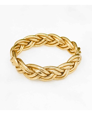 Bracelet bouddhiste - double tressé - épais - doré - argenté - cuivré - Champage -  tendance - printemps - été - bijoux -