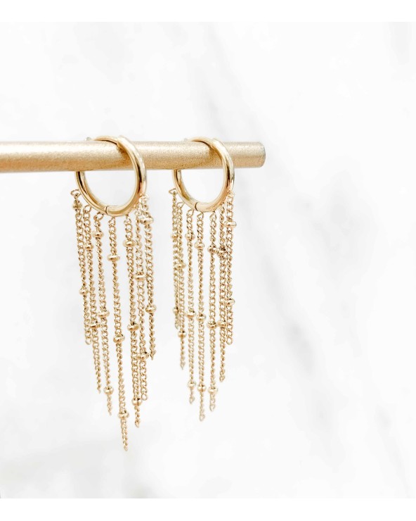 Boucles d'oreilles pendantes Ginny en acier inoxydable - Paloma Bijoux - Tendance 2023