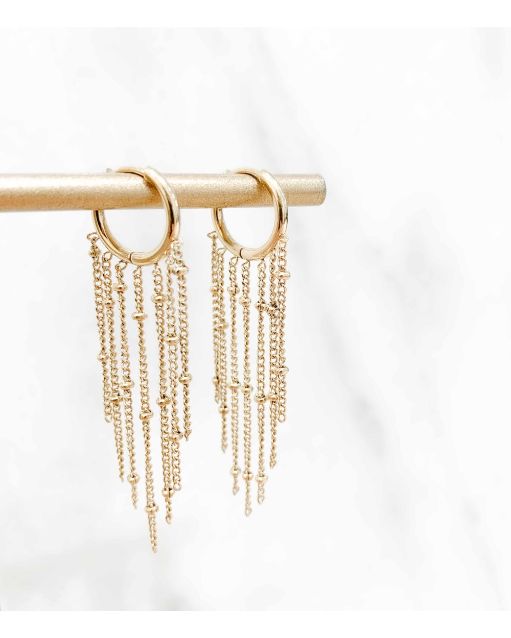 Boucles d'oreilles pendantes Ginny en acier inoxydable - Paloma Bijoux - Tendance 2023