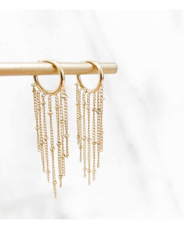 Boucles d'oreilles pendantes Ginny en acier inoxydable - Paloma Bijoux - Tendance 2023