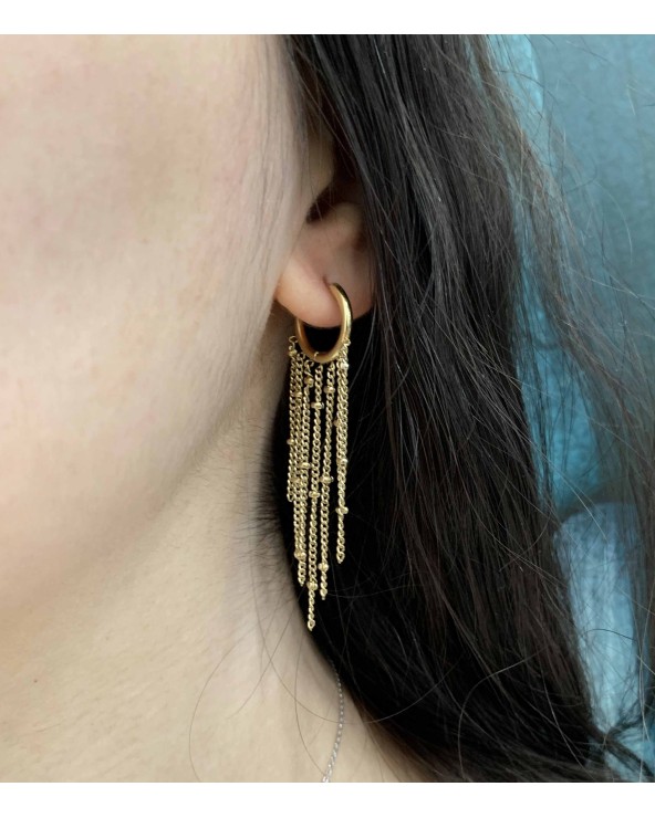 Boucles d'oreilles pendantes Ginny en acier inoxydable - Paloma Bijoux - Tendance 2023