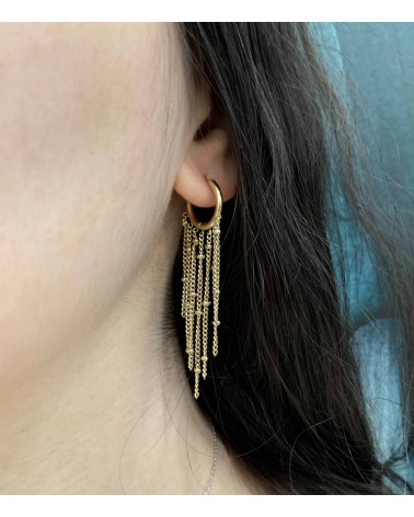 Boucles d'oreilles pendantes Ginny en acier inoxydable - Paloma Bijoux - Tendance 2023