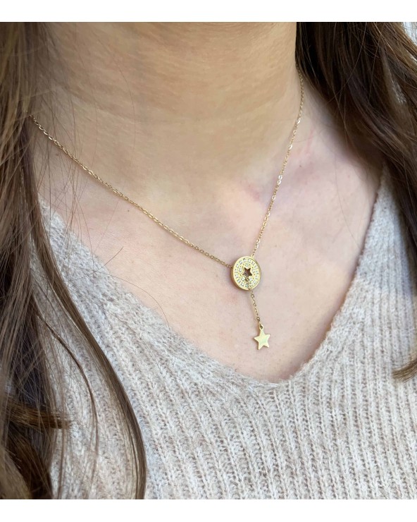 Collier en acier inoxydable avec pendentif étoile - Paloma Bijoux - 2023