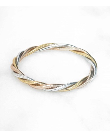 Bracelet bouddhiste - torsadé - tricolore - tendance - printemps - été - bijoux -