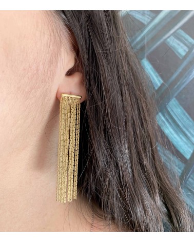 Boucles d'oreilles pendantes en acier inoxydable - Paloma Bijoux