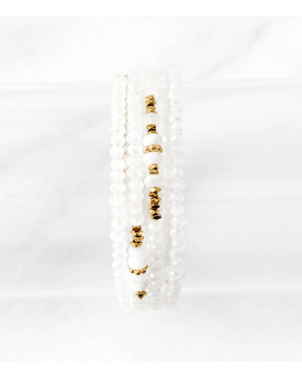 Bracelet de mariée avec perle naturelle doré ou argenté Paloma