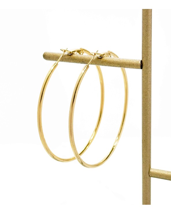 Boucles d'oreilles - créoles - doré - deux tailles - acier inoxydable  - paloma bijoux