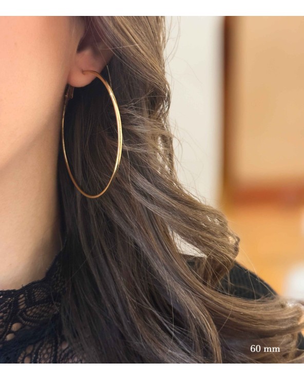 Boucles d'oreilles - créoles - doré - deux tailles - acier inoxydable  - paloma bijoux