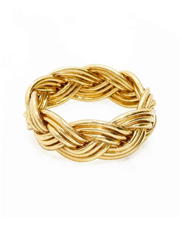 Bracelet bouddhiste - maxi tressé - épais - doré - argenté - cuivré - Champage -  tendance - printemps - été - bijoux