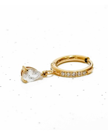 Boucles d'oreilles - créoles - petites - pendantes - diamant - acier inoxydable - été - rouille pas - paloma bijoux