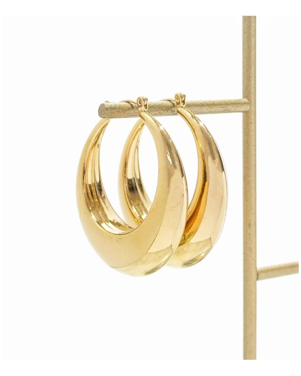 Boucles d'oreilles - créoles - large - imposante - acier inoxydable - été - rouille pas - plage - paloma bijoux
