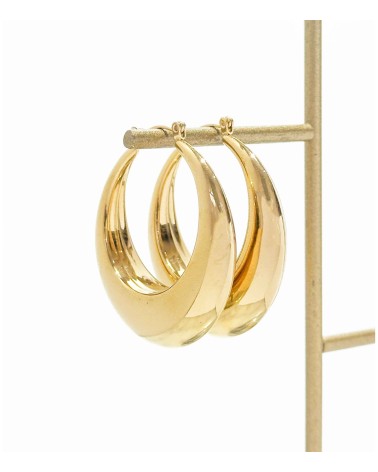 Boucles d'oreilles - créoles - large - imposante - acier inoxydable - été - rouille pas - plage - paloma bijoux