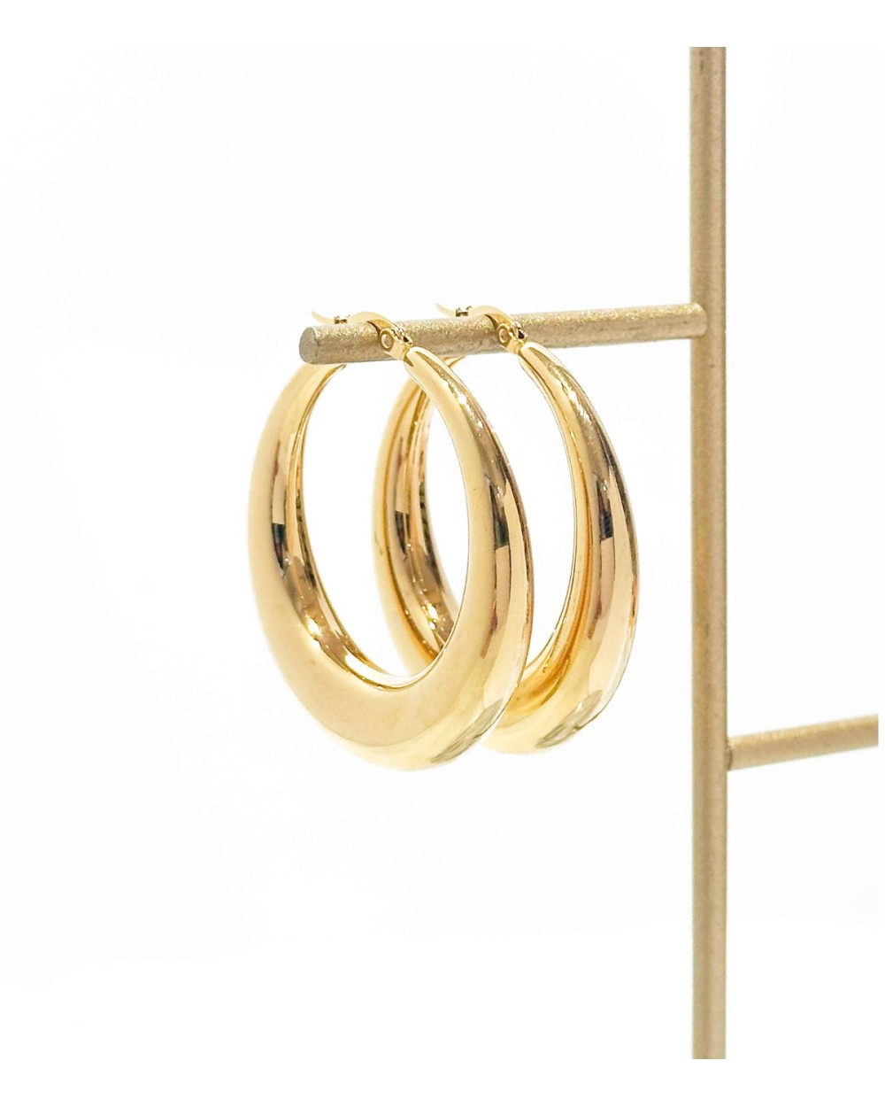 Boucles d'oreilles - créoles - large - imposante - acier inoxydable - été - rouille pas - plage - paloma bijoux