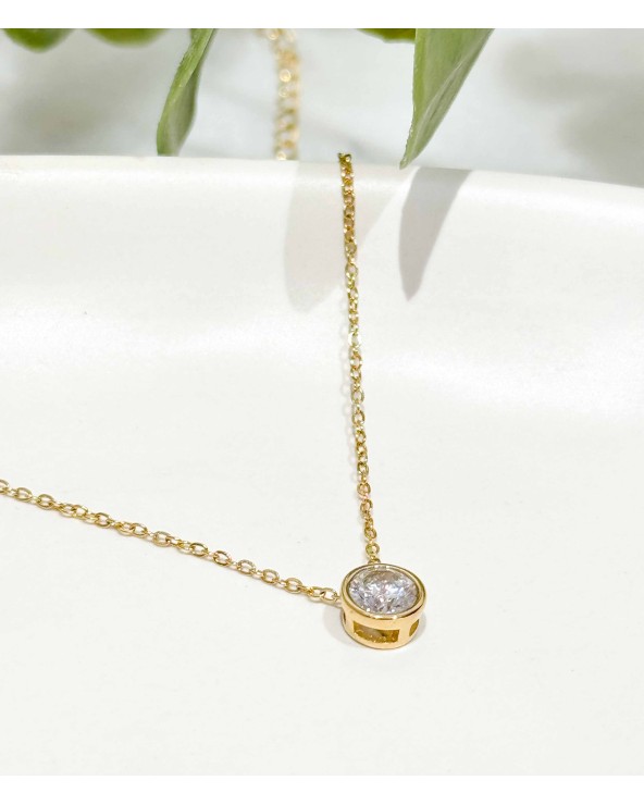 Collier - long - strass - pendentif - réglable - diamant - paloma bijoux - acier inoxydable