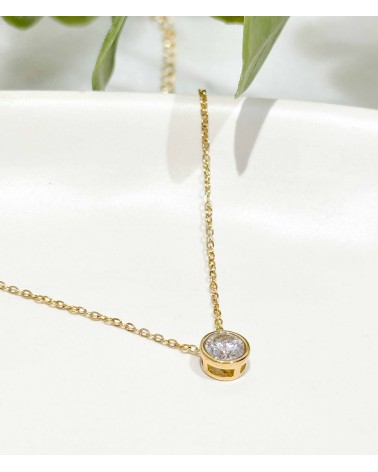 Collier - long - strass - pendentif - réglable - diamant - paloma bijoux - acier inoxydable