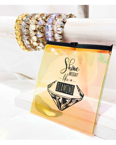 Bracelet cristal K9 - forme de goutte - vert pomme - doré - laiton - strass - bicolore - paloma bijoux