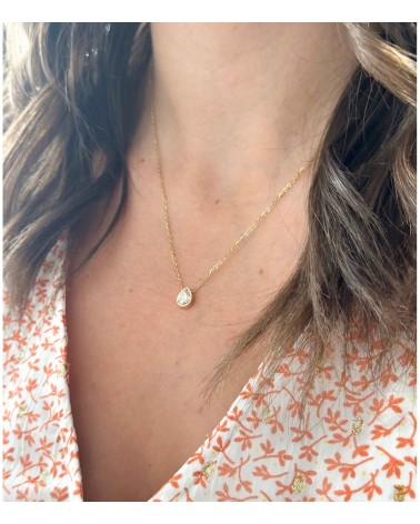 Collier - long - acier inoxydable - diamant - chaîne - goutte - décolleté - rouille pas -