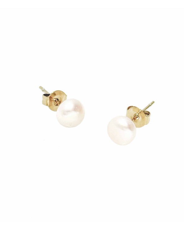 Boucles d'oreilles - doré - puce d'oreille - perle - puce - acier inoxydable  - paloma bijoux