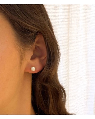 Boucles d'oreilles - doré - puce d'oreille - perle - puce - acier inoxydable  - paloma bijoux