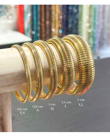 Bracelet - maille souple - jonc - élastique - accordéon - paloma bijoux