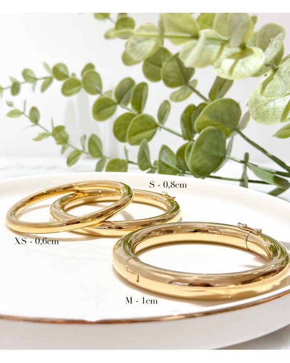 Bracelet - jonc - ouvert - rond - doré - argenté - paloma bijoux
