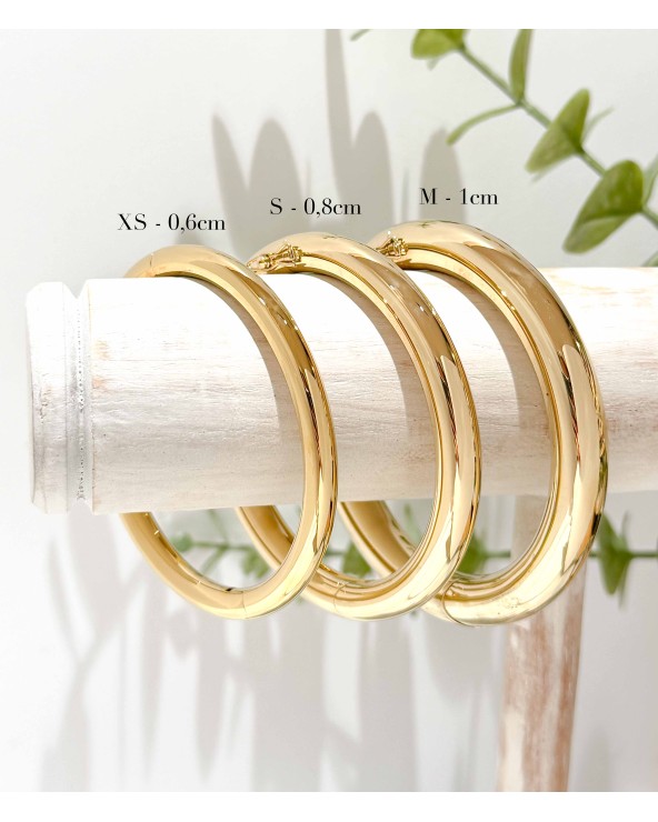 Bracelet - jonc - ouvert - rond - doré - argenté - paloma bijoux