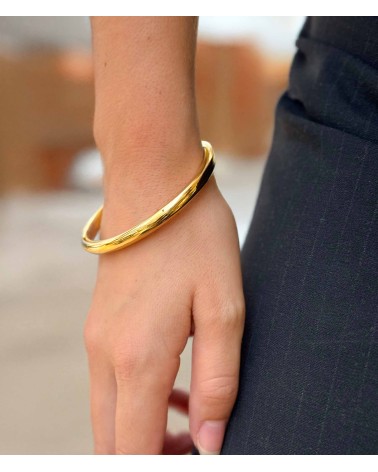 Bracelet - jonc - ouvert - rond - doré - argenté - paloma bijoux